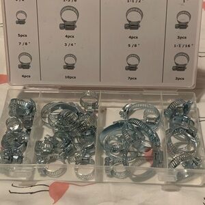 Assorted Metal Hose Clamps Set 40pc